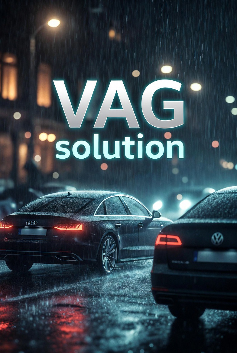 Автомобили VAG в ночном городе